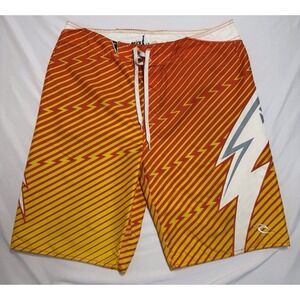 Rip Curl Mick‎ Fanning White Lightning Signature Series Y2K Board Shorts Size 34